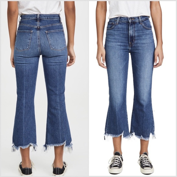 J Brand Julia High-Rise Flare Jeans in Wonderland Destruct Size 24 NWT $268 - Picture 2 of 7